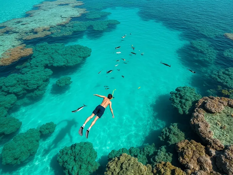 Snorkeling in crystal clear waters